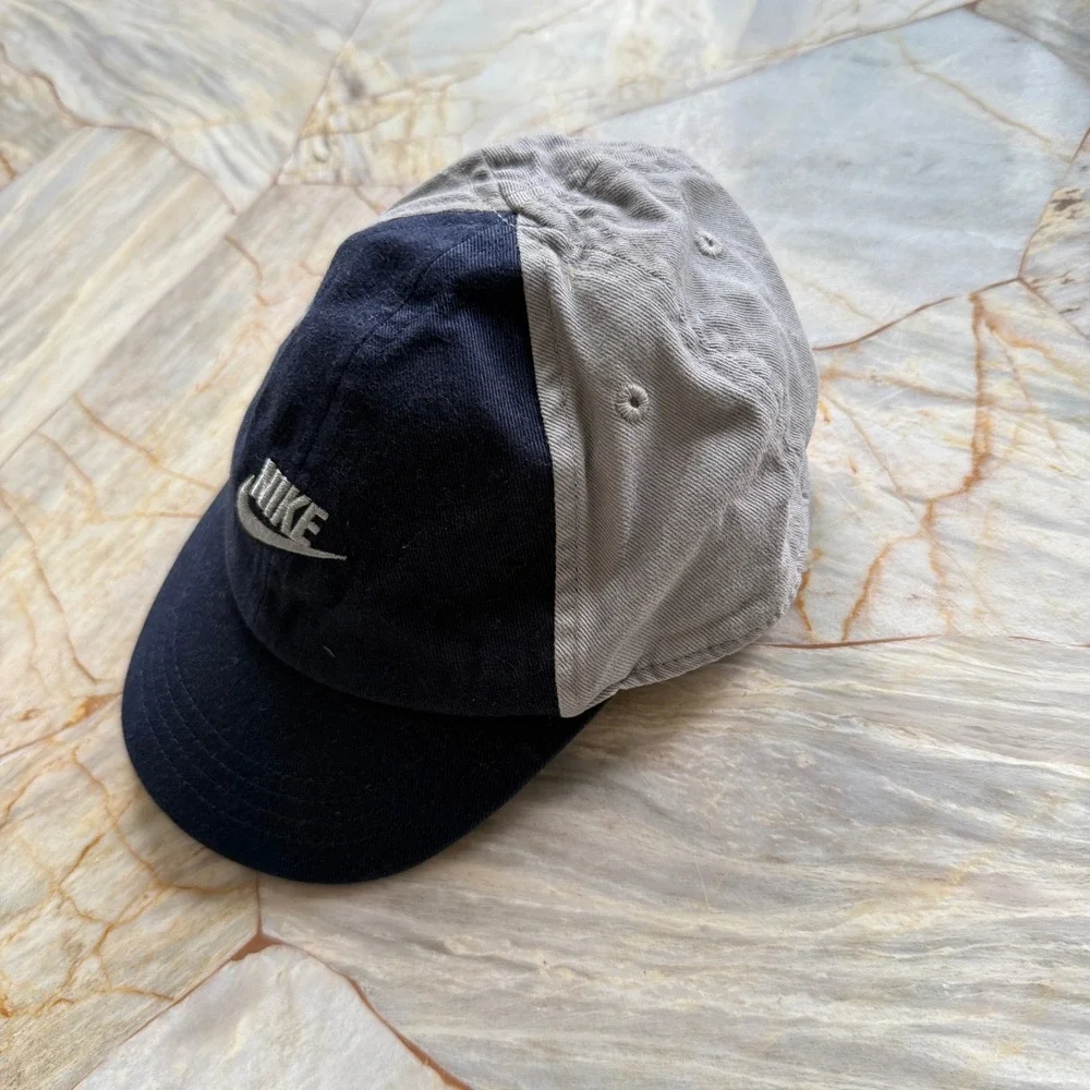Nike‎ Newborn Baseball Cap Blue Gray Logo Cotton Baby Hat